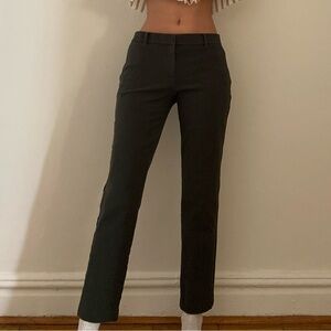 3/$12💛 Ann Taylor 4T Olive Green Straight Leg Cotton Stretch Ankle Pants Tall